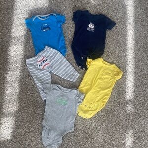 Carters lot of 6 month onesies